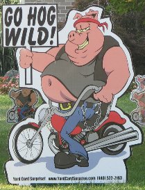 Biker Hog Theme Sign